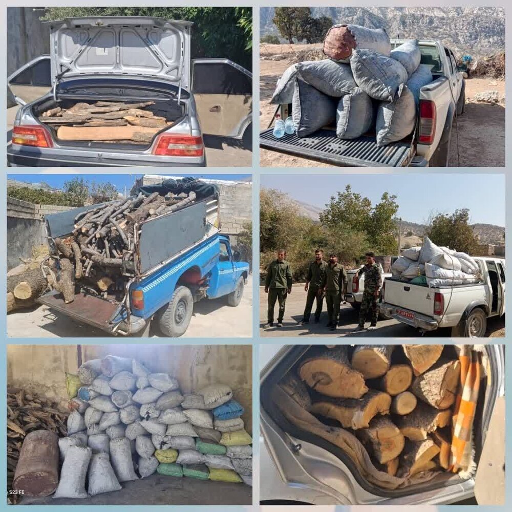 دستگیری قاچاقچیان چوب و ذغال در دل کولاک و باران کهگیلویه و بویراحمد